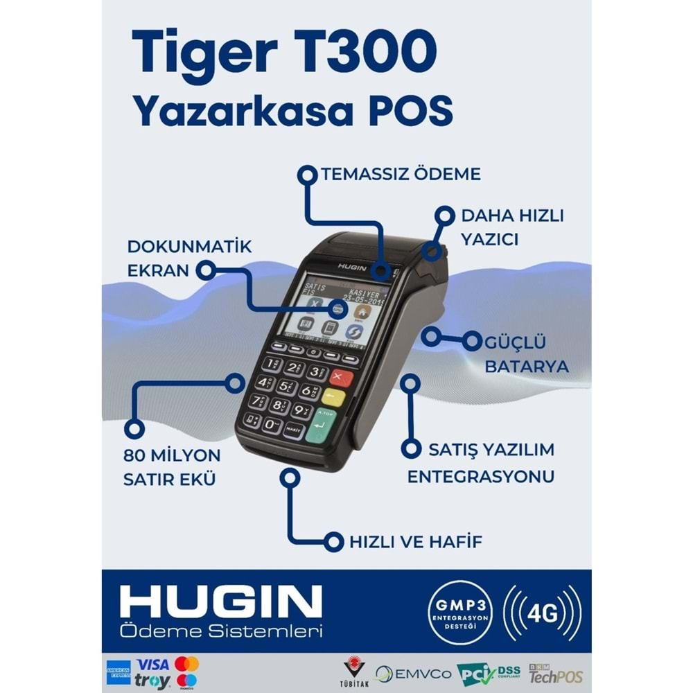 Hugin Tiger T300 Yeni Nesil Yazarkasa Pos